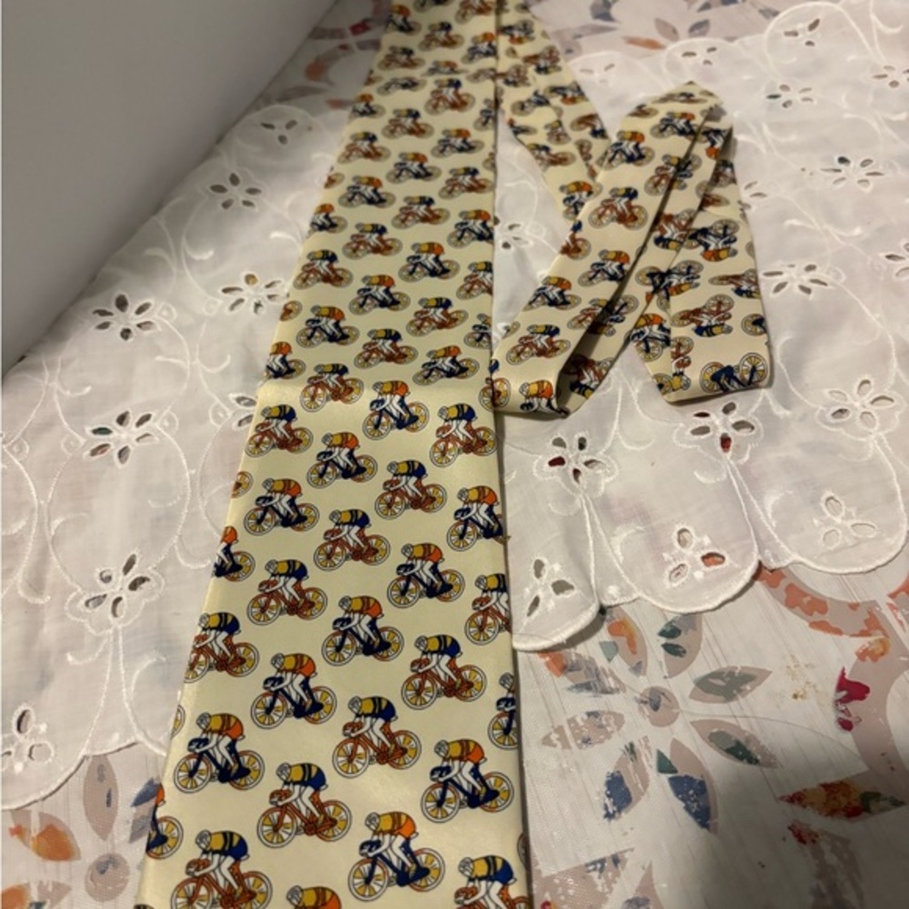 Ralph Lauren Polo Bicycle Silk Tie Cycling
